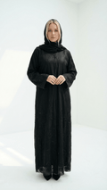 Black Abaya & Sheila Set | Exclusive Designer Modest Wear - Habib Bazar