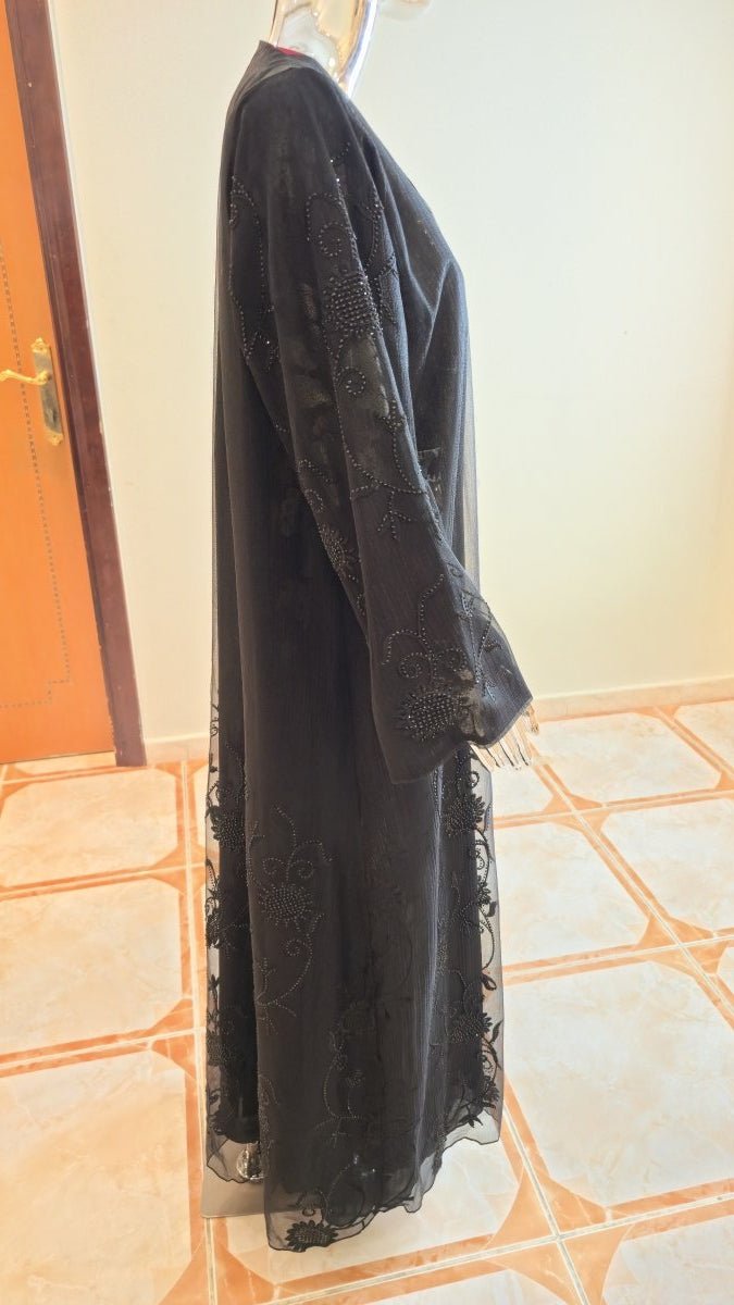 Black Abaya & Sheila Set | Exclusive Designer Modest Wear - Habib Bazar