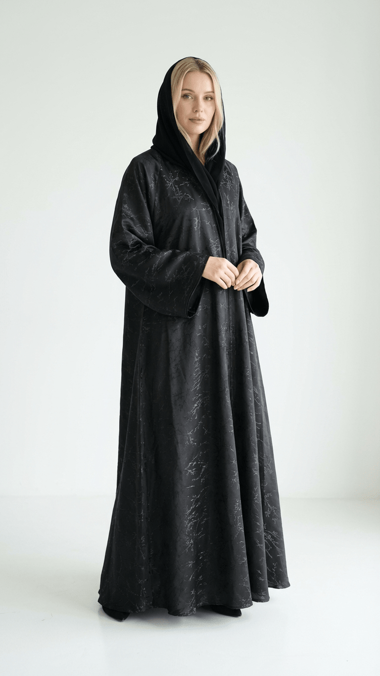 Black Abaya & Sheila Set | Refined Modest Fashion - Habib Bazar