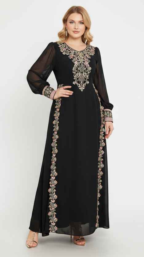 Black Chic Day - to - Night Women's Dress | Adjustable Straps UAE - Habib Bazar