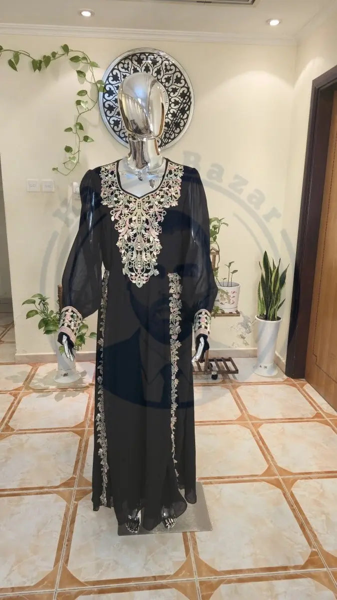 Black Chic Day-to-Night Women's Dress | Adjustable Straps UAE - Habib Bazar