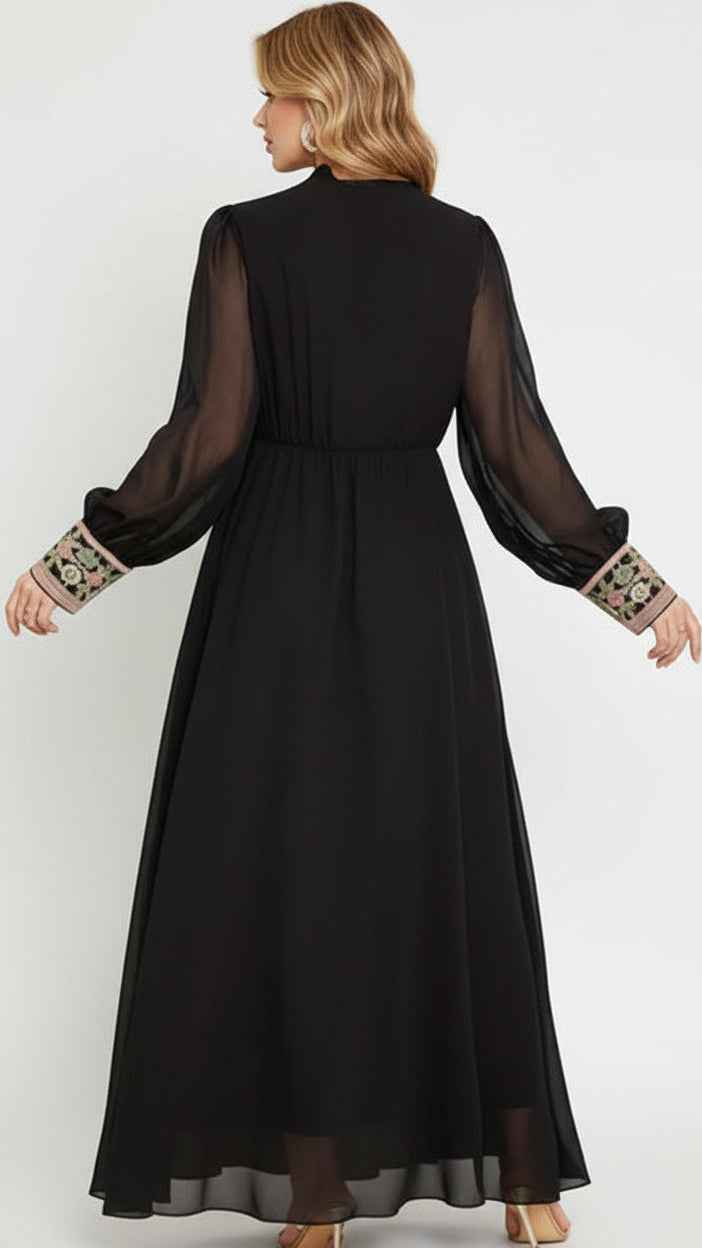 Black Chic Day - to - Night Women's Dress | Adjustable Straps UAE - Habib Bazar