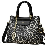 Black Leopard Print Handbag | Bold Luxury Women's Bag - Habib Bazar