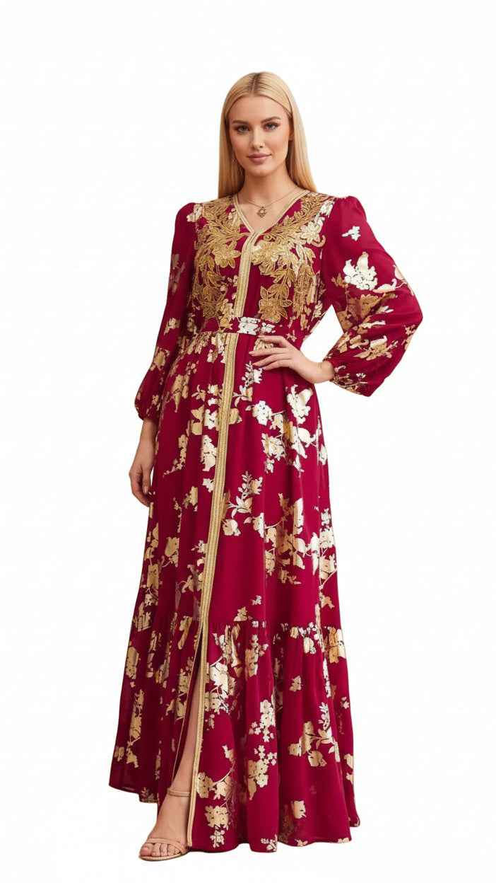 Colorful A - Line Evening Women's Dress | Vibrant Fashion UAE - Habib Bazar