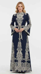 Lace & Embroidery Hourglass Women's Dress | UAE Fashion - Habib Bazar