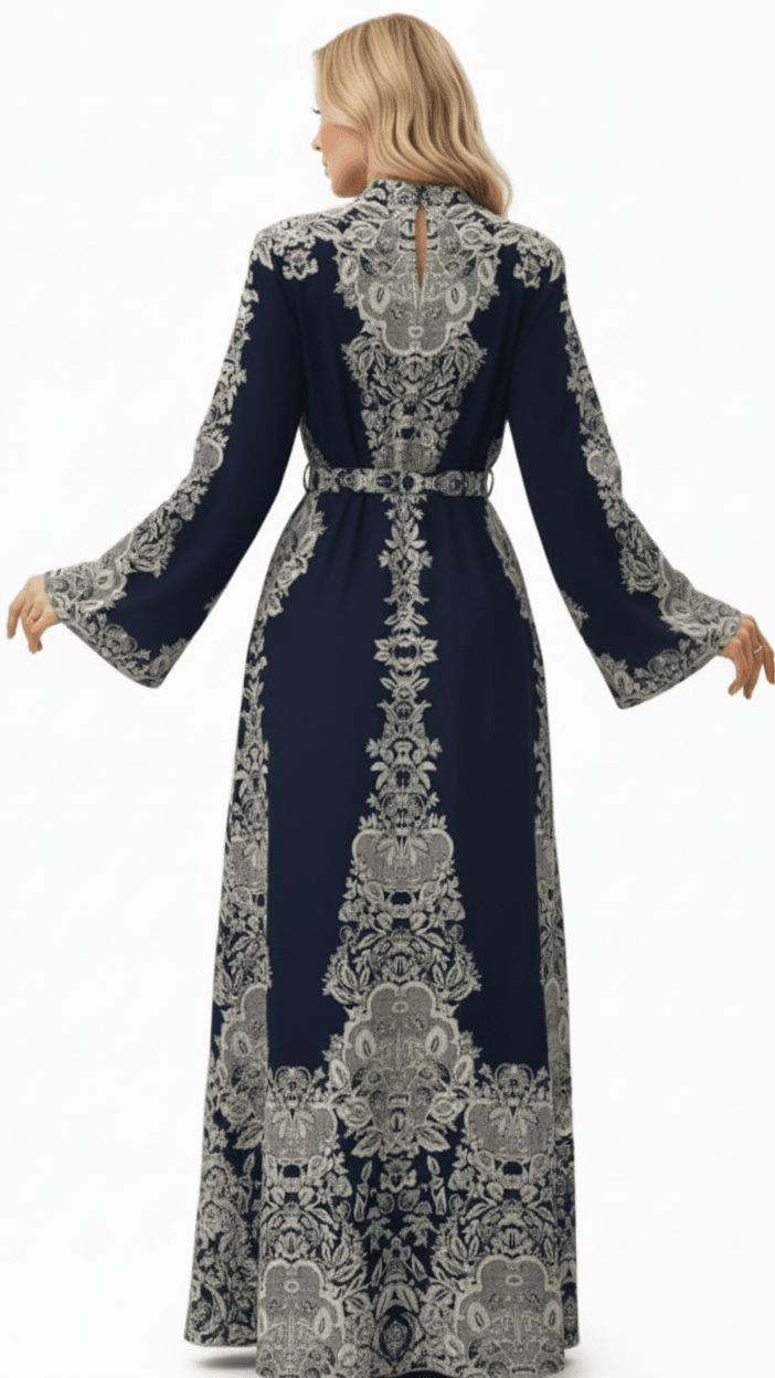 Lace & Embroidery Hourglass Women's Dress | UAE Fashion - Habib Bazar
